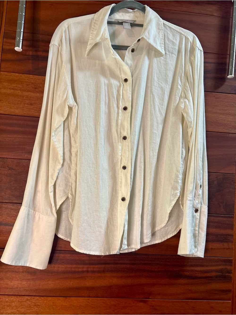 H&M Ivory Button-Down Shirt